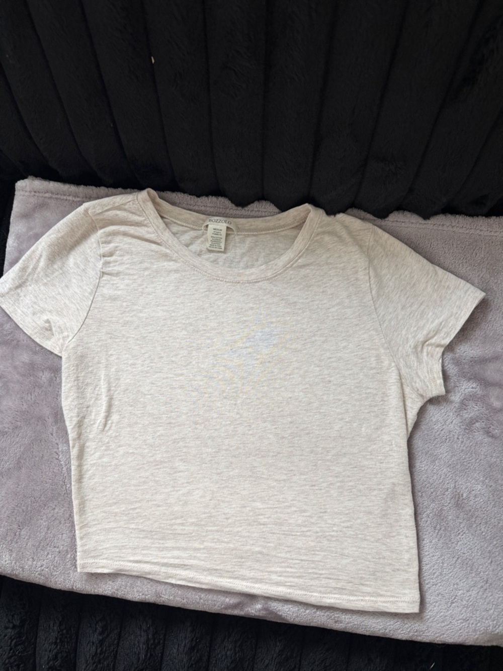 Bozzolo Light Gray Crop Top
